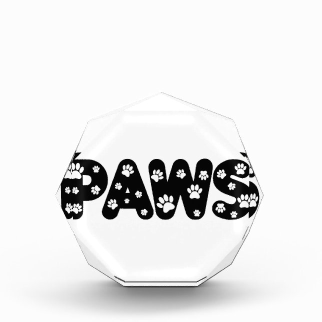 Dog Paws Custom Text Award (Front)