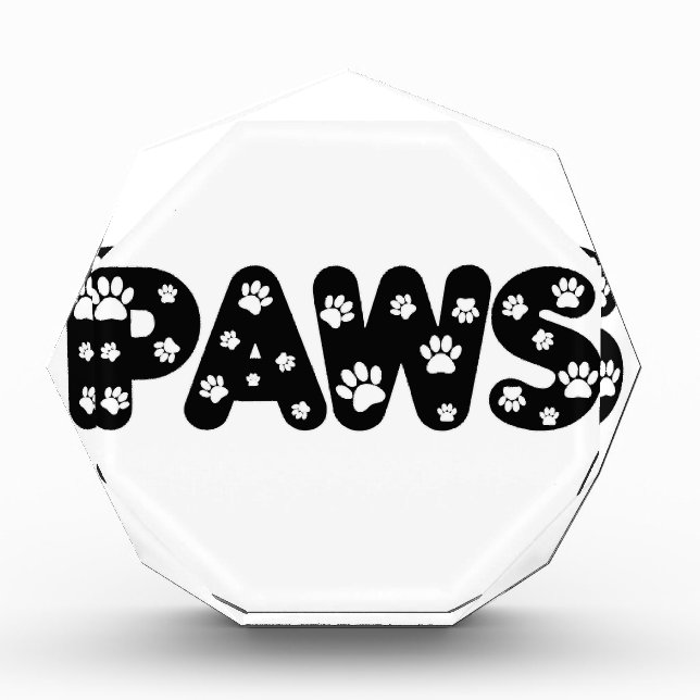 Dog Paws Custom Text Award (Front)