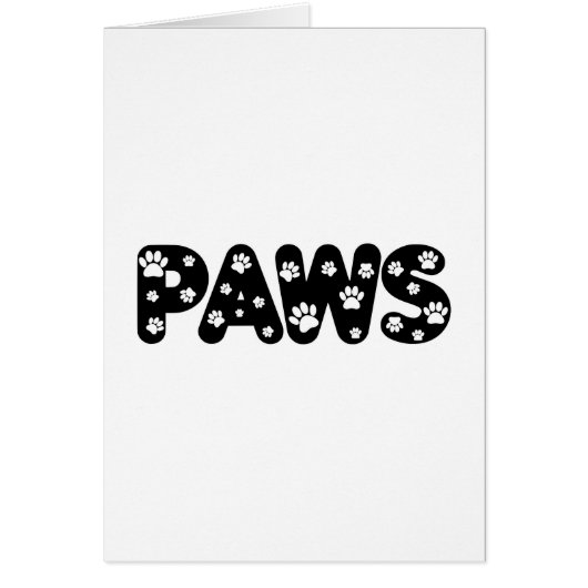 Dog Paws Custom Text Cards (Front)