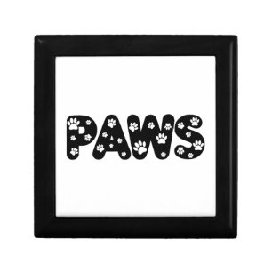 Dog Paws Custom Text Gift Box