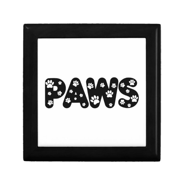 Dog Paws Custom Text Gift Box (Front)