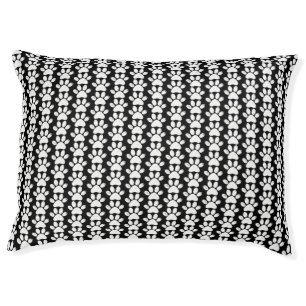 Dog Paws distressed black and white animal lover  Pet Bed