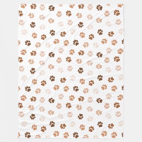 Dog paws fleece blanket