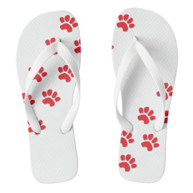 Dog Paws Flip Flops (Footbed)