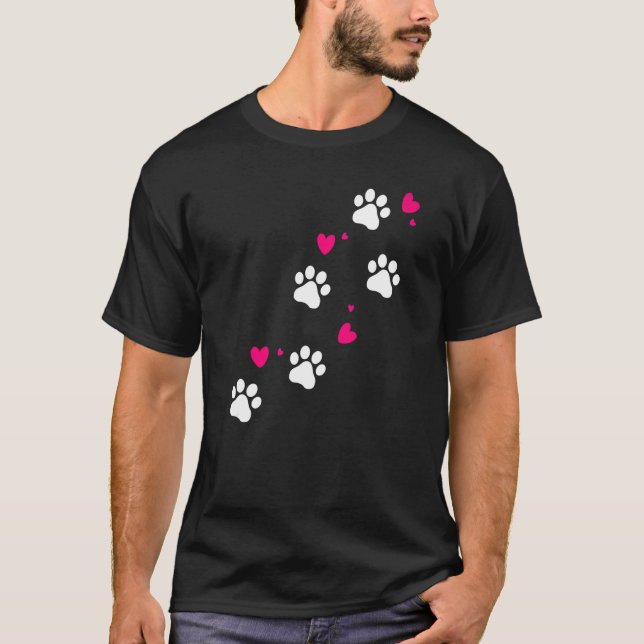 Dog Paws Graphic Dog Owner Pet Shepherd Puppy Pets T-Shirt (Front)