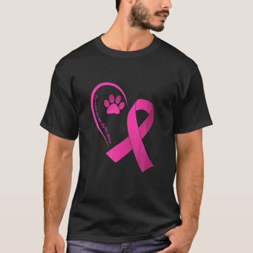 Dog Paws Heart Breast Cancer Awareness Month Warri T_Shirt