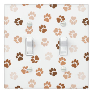 Dog paws light switch cover