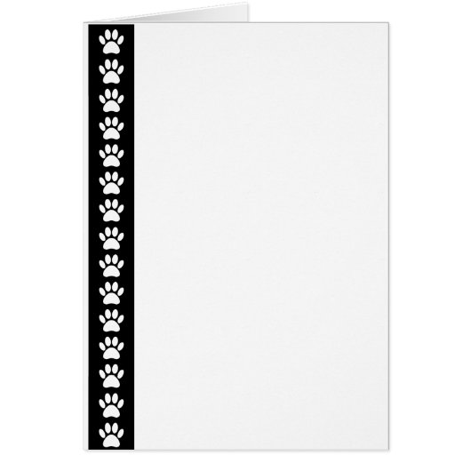Dog Paws On Black Stripe Cards (Front)