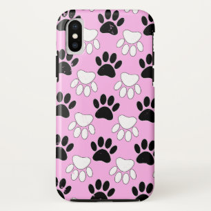 Dog Paws On Pink Background iPhone X Case