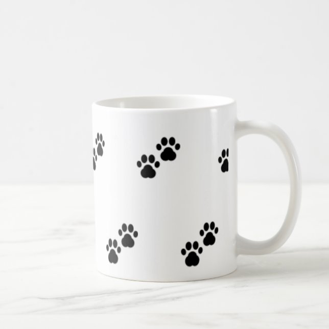 Dog Paws on White Coffee Mug (Right)