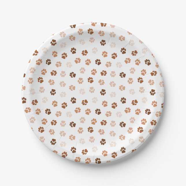 Dog paws paper plates (Front)