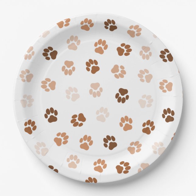 Dog paws paper plates (Front)