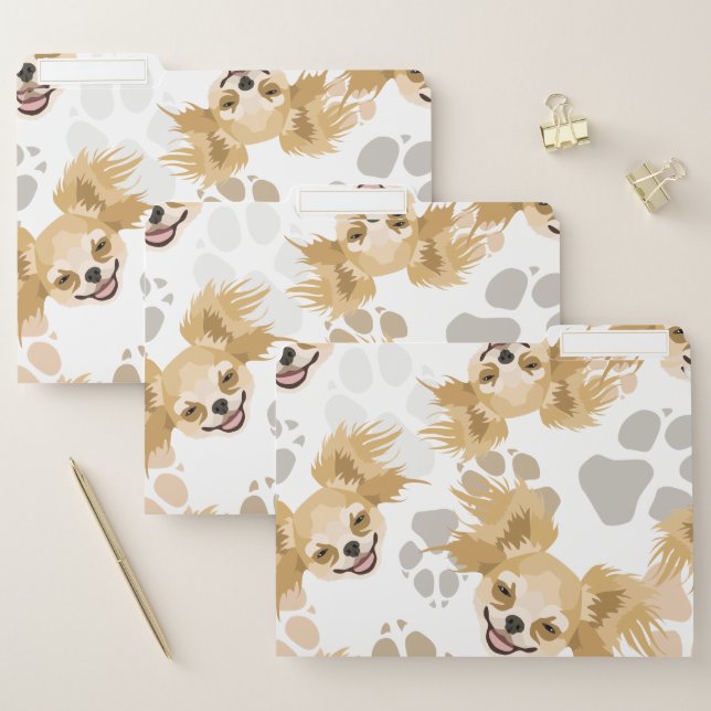 Dog paws pattern Chihuahua File Folder (Set)