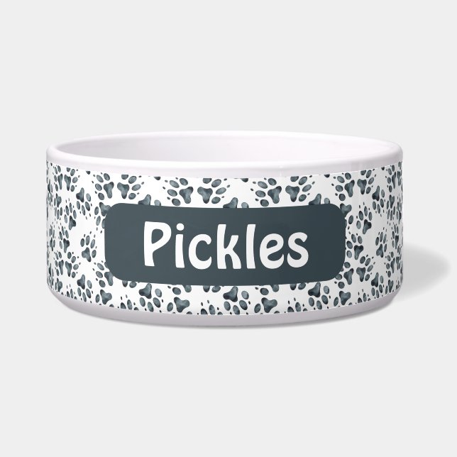 Dog Paws personalized Bowl (Front)