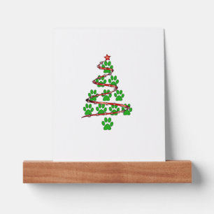 Dog Paws Print Christmas Tree for Dog Lovers Picture Ledge