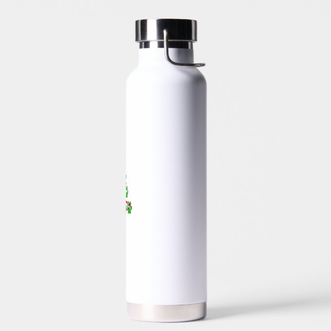 Dog Paws Print Christmas Tree for Dog Lovers  Water Bottle (Left)