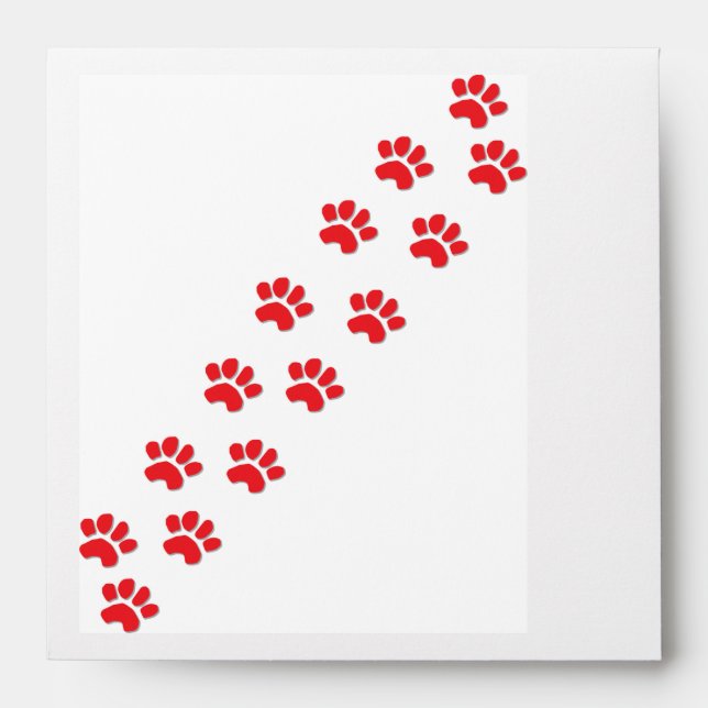 Dog Paws Prints Envelope (Front)