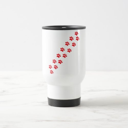 Dog Paws Prints Travel Mug