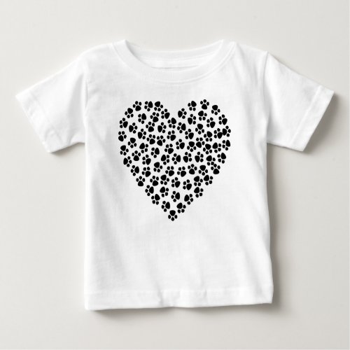 Dog Paws Puppy Paws Animal Paws Heart Pet  Baby T_Shirt