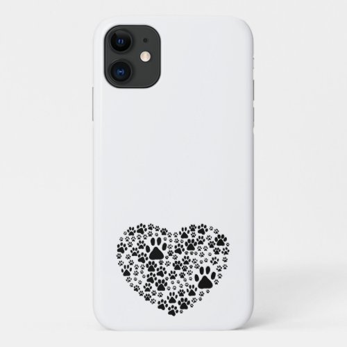 Dog Paws Puppy Paws Animal Paws Heart Pet iPhone 11 Case