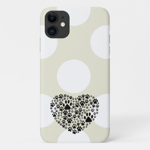 Dog Paws Puppy Paws Animal Paws Heart Pet iPhone 11 Case