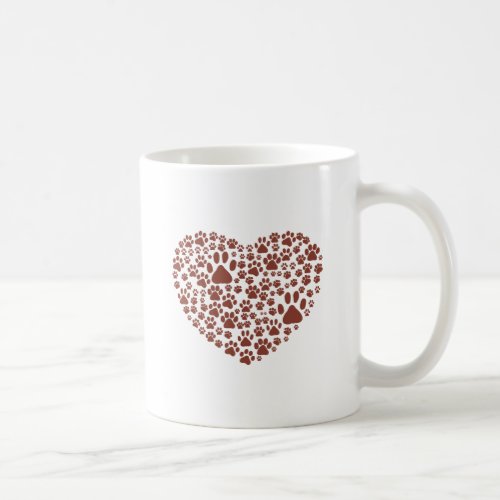 Dog Paws Puppy Paws Animal Paws Heart Pet Coffee Mug