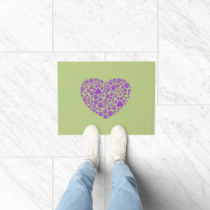 Dog Paws, Puppy Paws, Animal Paws, Heart, Pet Doormat
