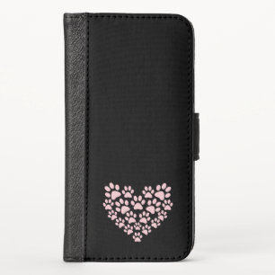 Dog Paws, Puppy Paws, Animal Paws, Heart, Pet iPhone X Wallet Case