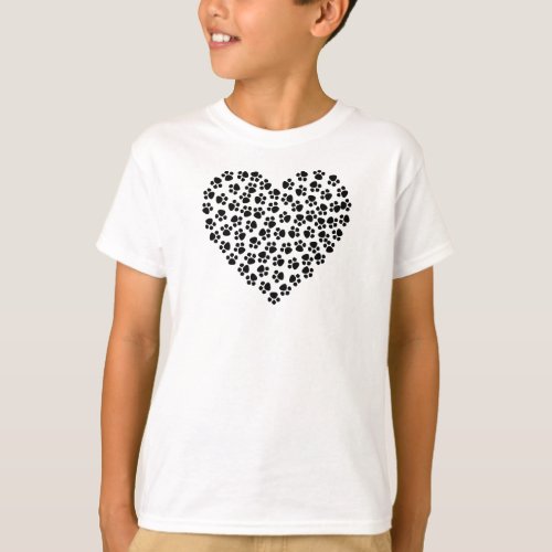 Dog Paws Puppy Paws Animal Paws Heart Pet  T_Shirt