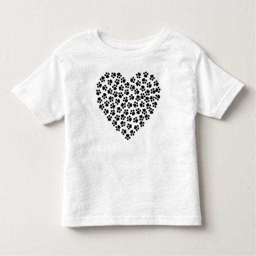 Dog Paws Puppy Paws Animal Paws Heart Pet  Toddler T_shirt