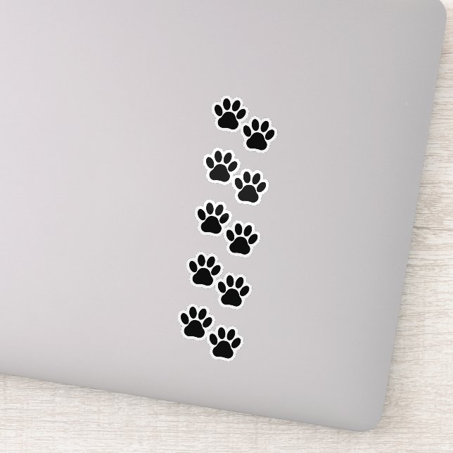 Dog Paws, Puppy Paws, Animal Paws, Pet, Black Paws Sticker (Detail)