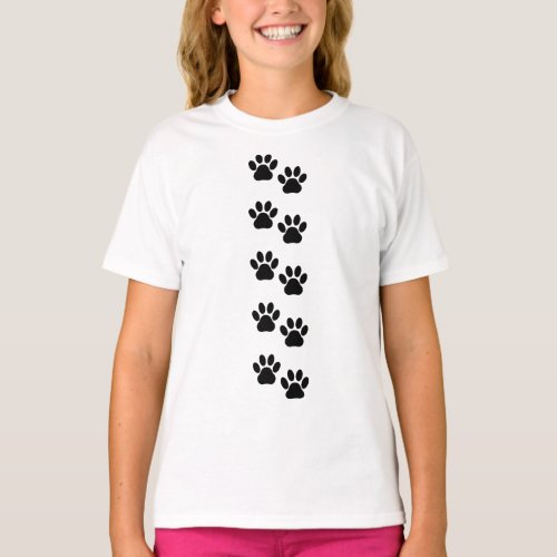 Dog Paws Puppy Paws Animal Paws Pet Black Paws T_Shirt