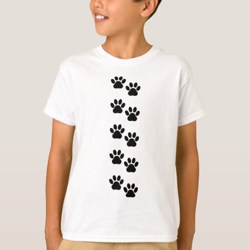 Dog Paws Puppy Paws Animal Paws Pet Black Paws T_Shirt