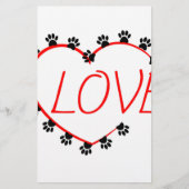 Dog Paws Red Heart Love (Front)