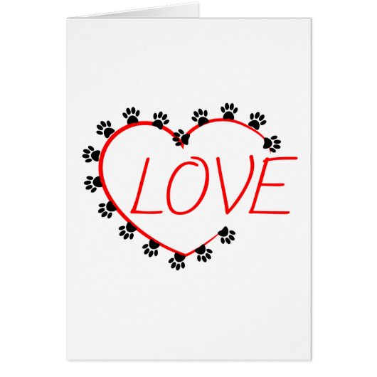 Dog Paws Red Heart Love (Front)