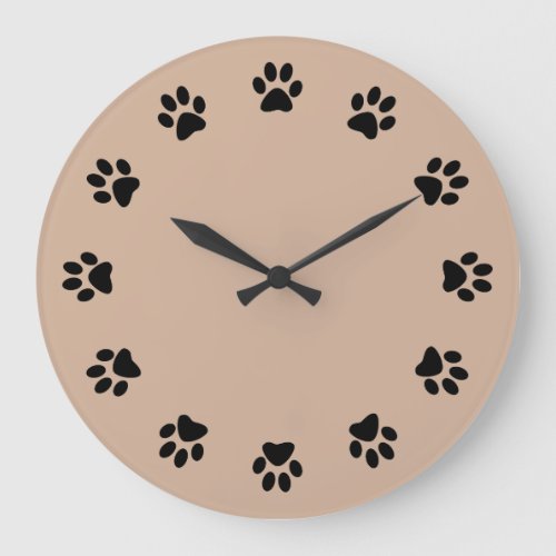 DOG PAWS WALL CLOCK