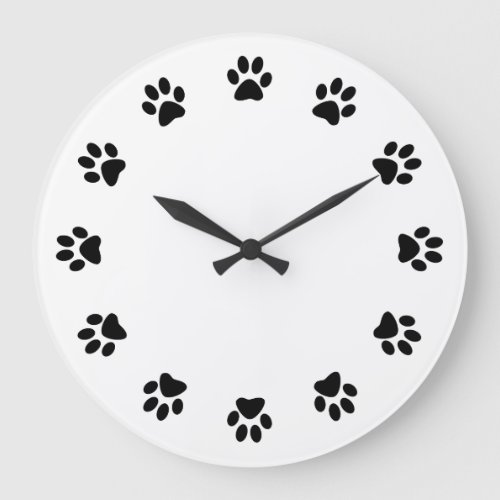 DOG PAWS WALL CLOCK