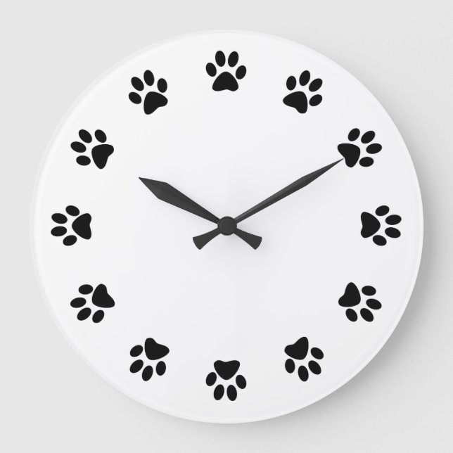 DOG PAWS WALL CLOCK (Front)