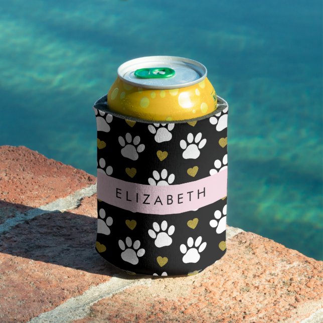 Dog Paws, White Paws, Gold Hearts, Your Name Can Cooler (In Situ Pool)