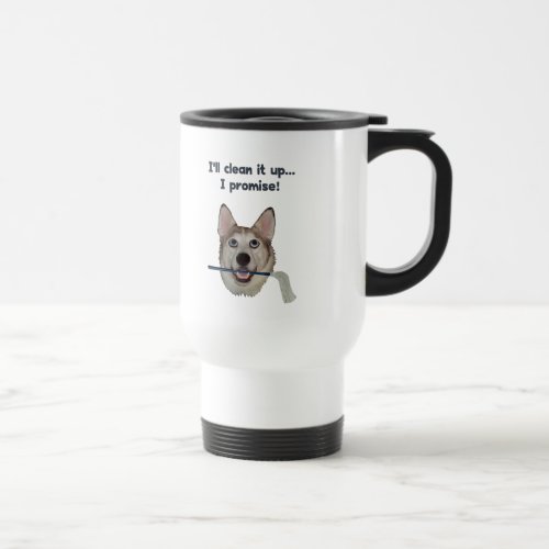 Dog Pee Clean Humor Travel Mug