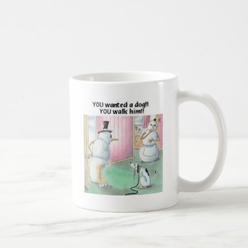 Dog Pees On Snowman Coffee Mug by Unique_Christmas at Zazzle