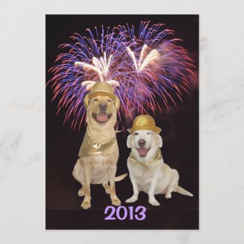 Dog Person New Year's Invitation by myrtieshuman at Zazzle