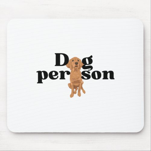 Dog Person With Golden Retriever  Mouse Pad