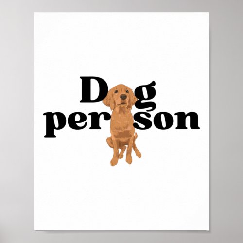 Dog Person With Golden Retriever  Poster