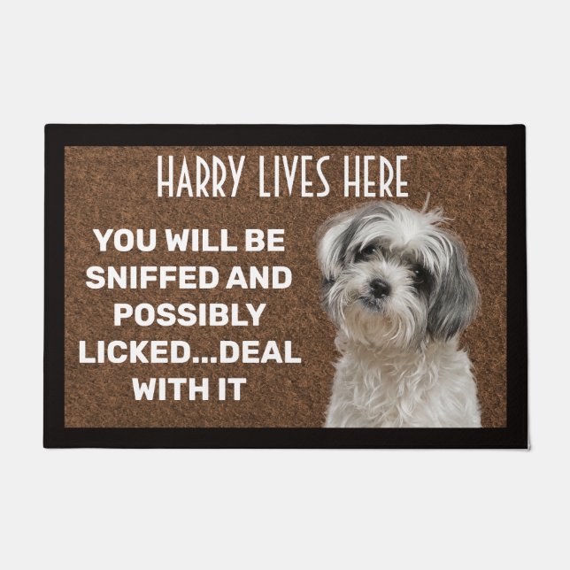 Dog personalized doormat (Front)