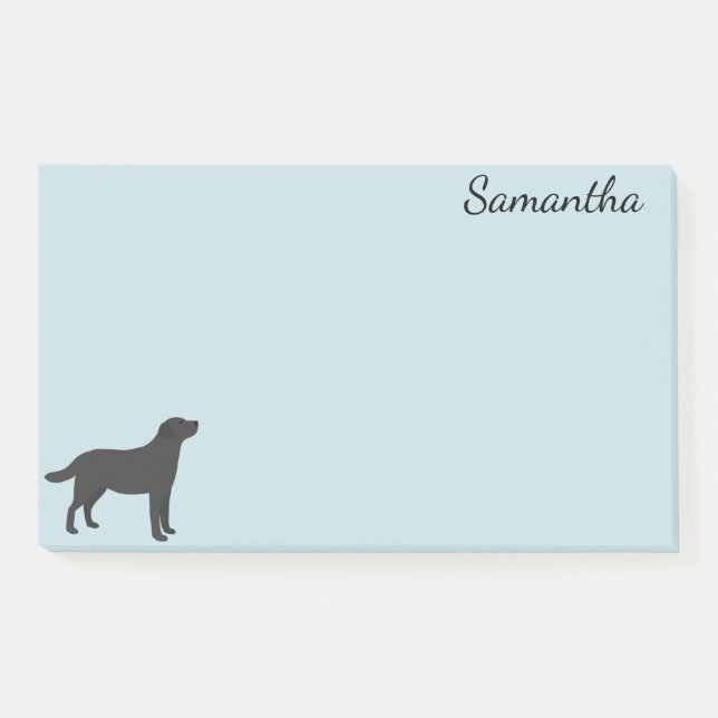 Dog Personalized Labrador Retriever Black Post-it Notes (Front)