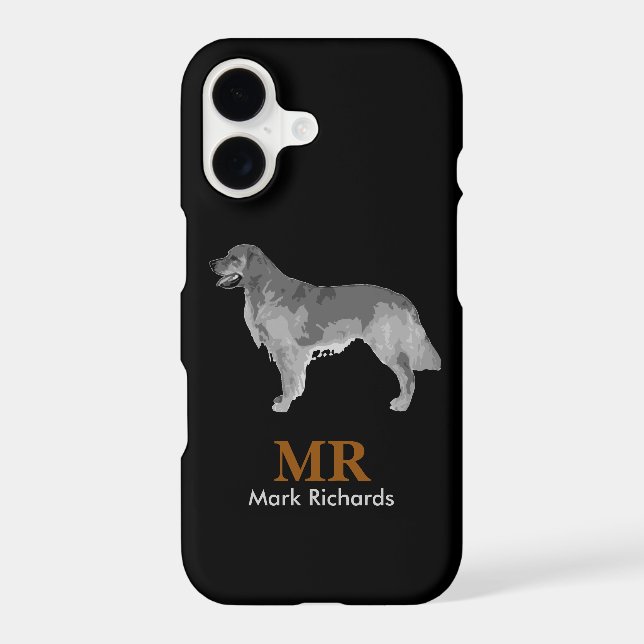 Dog - Personalized Name black Case-Mate iPhone Case (Back)