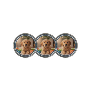 Dog Personalized Photo Simple Frame Keepsake Golf Ball Marker