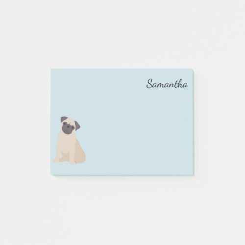 Dog Personalized Pug Fawn Cute Post_it Notes