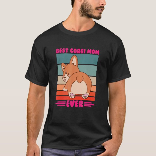   dog pet   best corgi mom ever T-Shirt (Front)